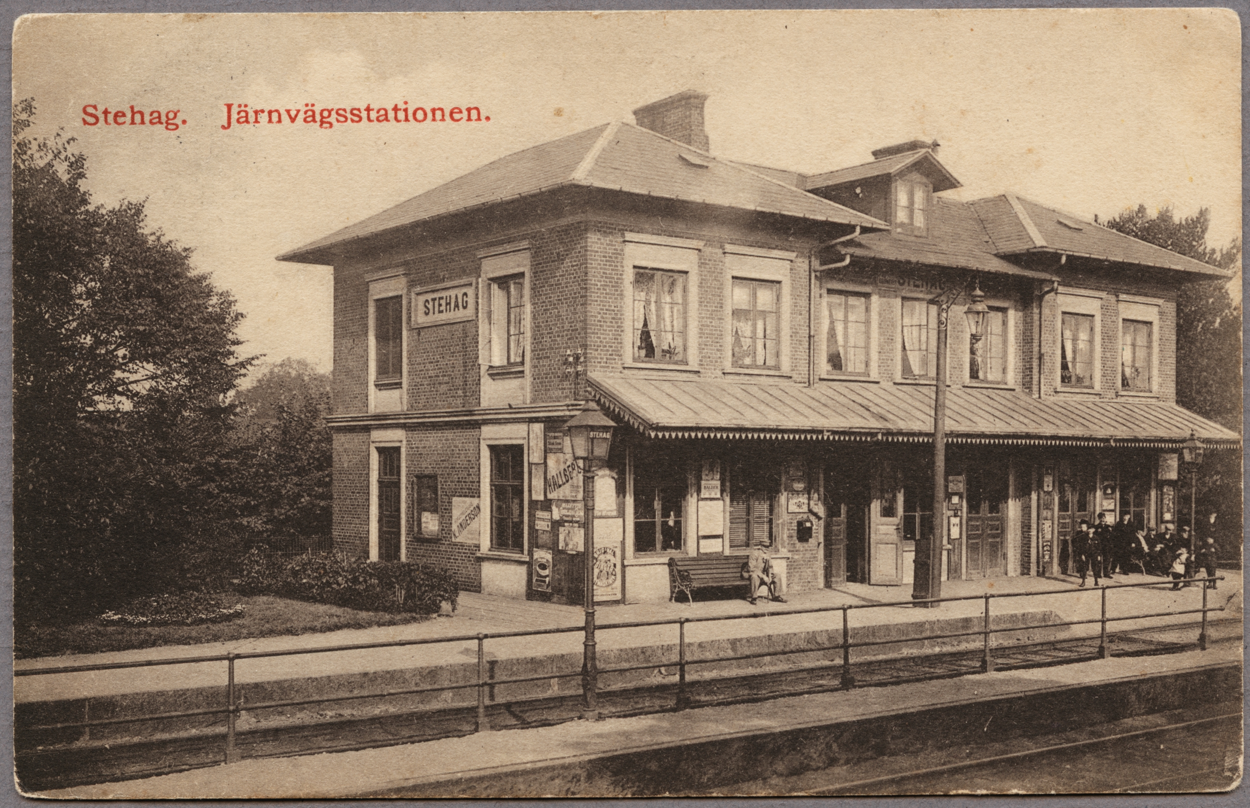 J&auml;rnv&auml;gsstationen i Stehag. K&auml;lla: digitaltmuseum.se/J&auml;rnv&auml;gsmuseet.