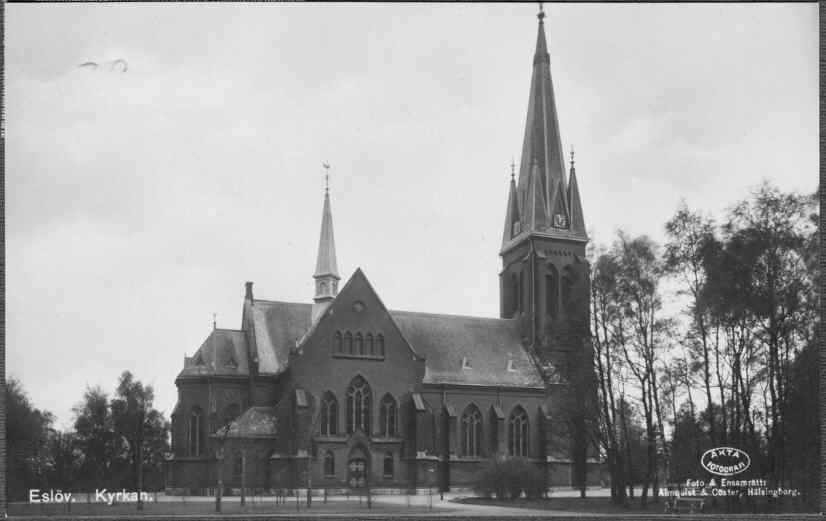 Esl&ouml;vs kyrka. K&auml;lla: Wikimedia Commons.