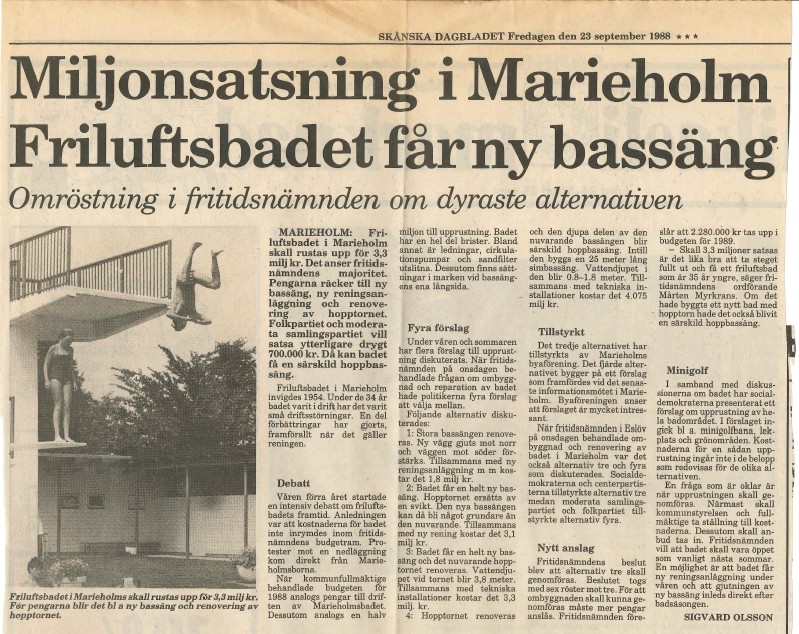 Badet ska byggas om, skd 23 sept. 1988