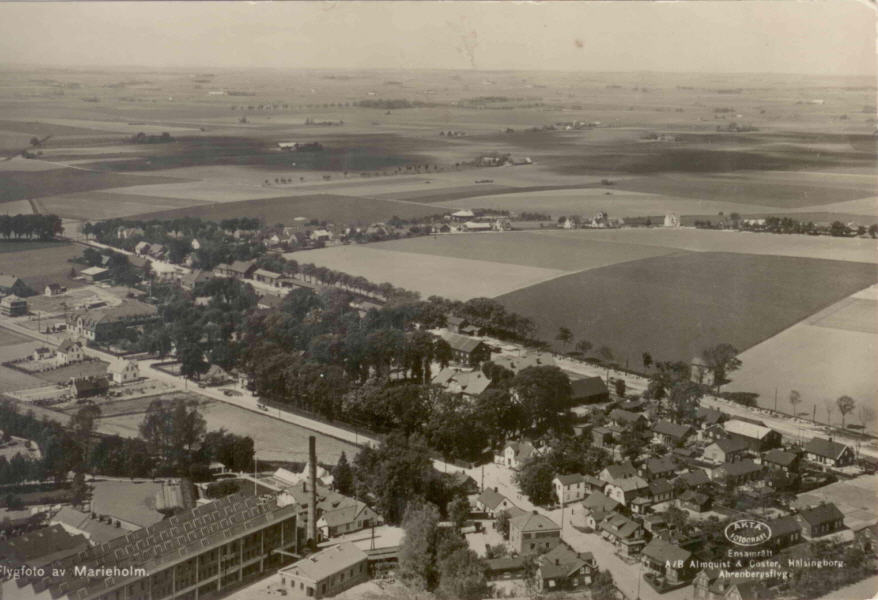 Flygfoto över Marieholm c:a år 1930