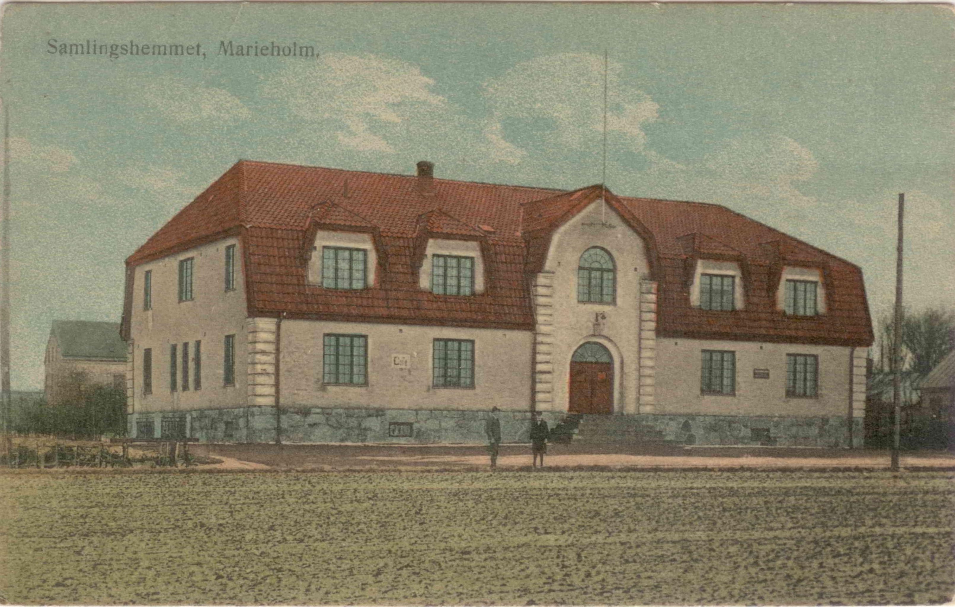 Samlingshemmet i Marieholm 1914 som vykort.