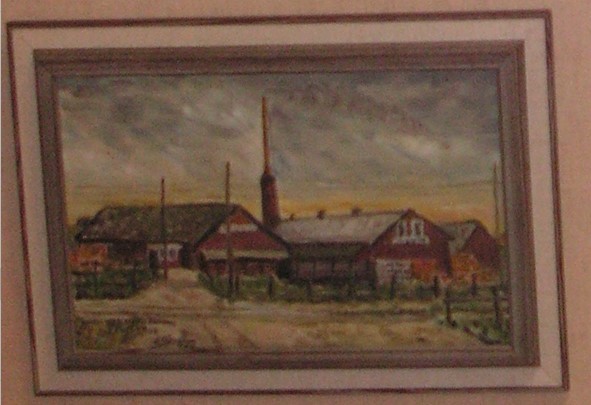 Tavla av tegelbruket i Marieholm