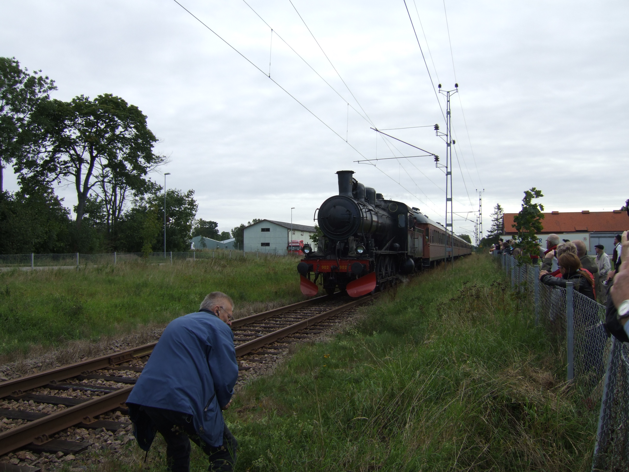T&aring;get kommer till Marieholm vid firandet av stambanan 150&aring;r, 2008.