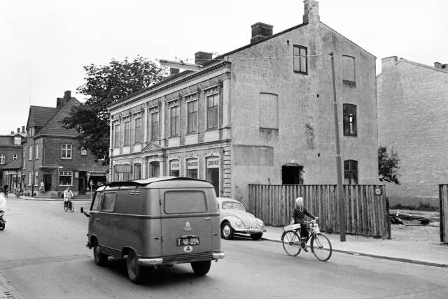 Byggnader på Västergatan. K.G. Pressfoto.
