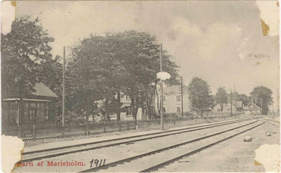 Järnvägsgatan i Marieholm 1911